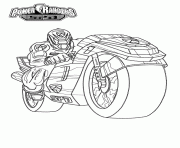 Coloriage power rangers motorcycle moto