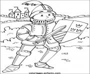 Coloriage chevalier pour enfant