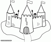 Coloriage chateau fort maternelle