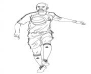 Coloriage thierry henry joueur de foot france