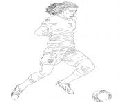 Coloriage edinson cavani joueur de foot