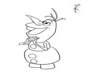 Coloriage olaf attend noel avec impatience frozen