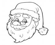 Coloriage pere noel visage reel