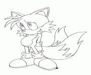 Coloriage miles tails prower sonic