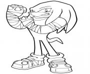 Coloriage knuckles the echidna sonic boom