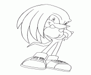 Coloriage knuckles the echidna sonic
