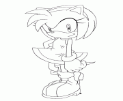 Coloriage amy rose sonic