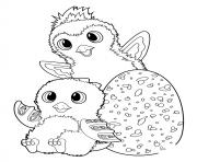 Coloriage hatchimals draggle and penguala