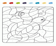 Coloriage magique magnifique tortue