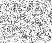 Coloriage roses doodle adulte amour