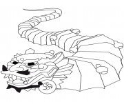 Coloriage cool nouvel an chinois dragon