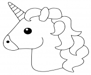 Coloriage Unicorn Emoji