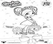 Coloriage shopkins shoppies join the party Sweet Petal Cupcake Rosa Basket