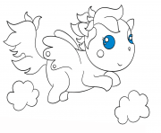 Coloriage chibi pagasus kawaii