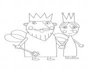 Coloriage Le Roi et la Reine Le Petit Royaume de Ben et Holly