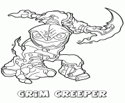 Coloriage skylanders swap force undead saison 1 grim creeper