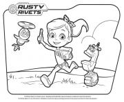 Coloriage ruby au parc rusty rivets