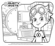 Coloriage rusty rivets randy au lab