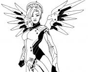Coloriage overwatch mercy