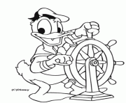 Coloriage Donald navigue Disney
