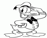 Coloriage Donald au garde a vous Disney