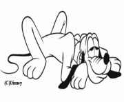 Coloriage pluto se repose disney