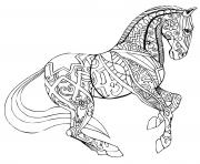 Coloriage adulte cheval par selah works