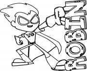 Coloriage robin de teen titans go batman