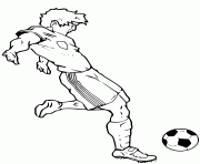 Coloriage sport joueur de foot