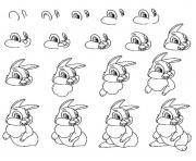 Coloriage dessin facile lapin