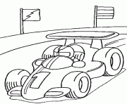 Coloriage pilote de voiture formule 1