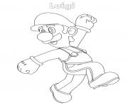 Coloriage Luigi Super Mario Nintendo