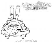 Coloriage monsieur Krabs Restaurant proprietaire