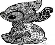 Coloriage Stitch trop mignon dessin dessin gratuit à imprimer