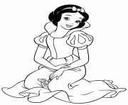 Coloriage princesse blanche neige et les sept nains