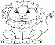Coloriage funny lion0