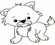 Coloriage cute lion cub