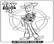 Coloriage Toy Story 4 Woody
