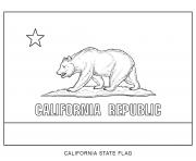 Coloriage california drapeau Etats Unis