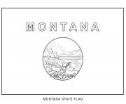 Coloriage montana drapeau Etats Unis