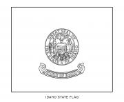 Coloriage idaho drapeau Etats Unis