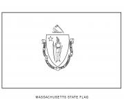 Coloriage massachusetts drapeau Etats Unis