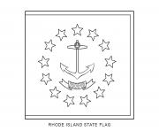 Coloriage rhode island drapeau Etats Unis