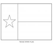 Coloriage texas drapeau Etats Unis