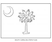 Coloriage south carolina drapeau Etats Unis