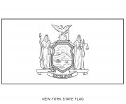 Coloriage new york drapeau Etats Unis