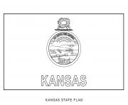 Coloriage kansas drapeau Etats Unis