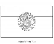 Coloriage missouri drapeau Etats Unis