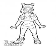 Coloriage Lynx level 1 skin from Fortnite