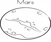 Coloriage planete mars